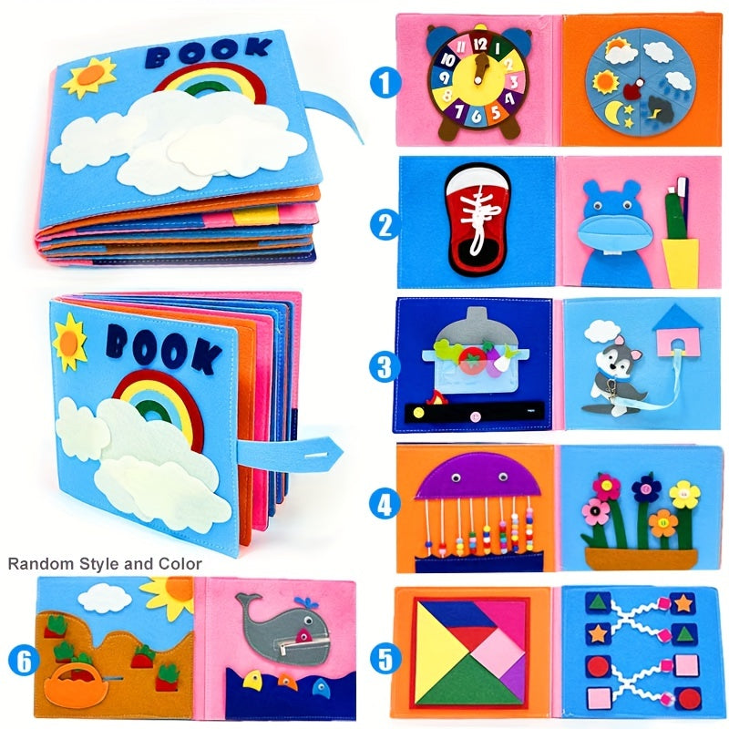 Montessori Busy Board 3D Sensory Story Cloth Book