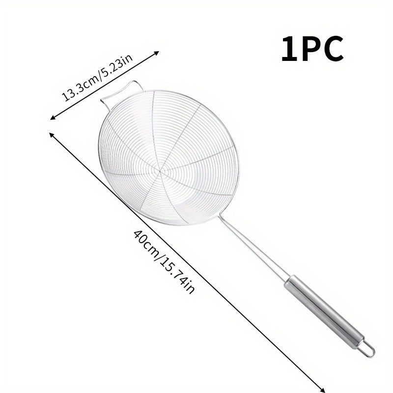 Stainless Steel Skimmer Ladle For Cooking And Frying Dumpling Spoon