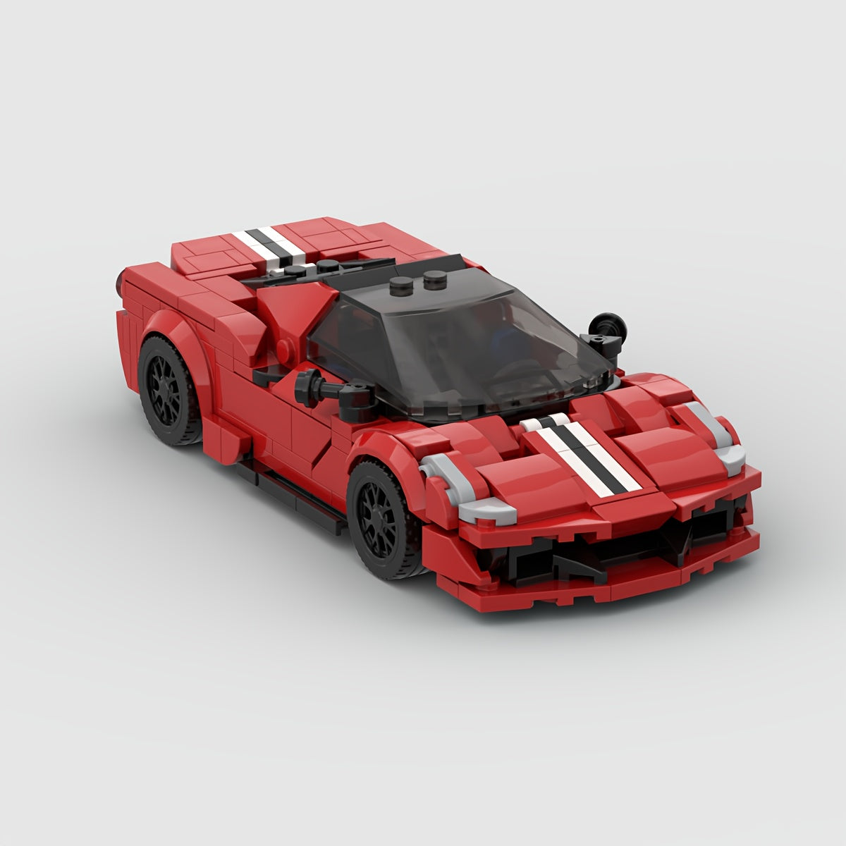 344pcs Red Supercar Classic Car Model Building Block Set