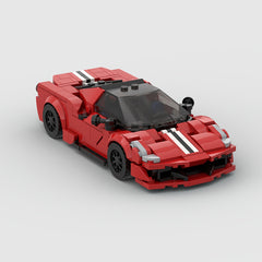 344pcs Red Supercar Classic Car Model Building Block Set