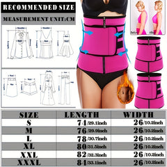 Zipper Waist Trainer Tummy Wrap Slimming Belt