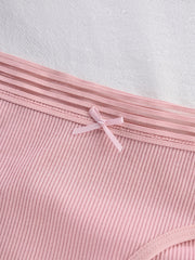 3pcs Contrast Mesh Briefs Soft & Comfy Stretchy Intimates Panties