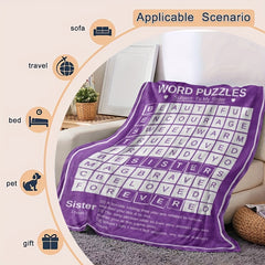 Digital Printed Flannel Blanket Soft Lightweight Warm for Sofa Bed Office Nap
