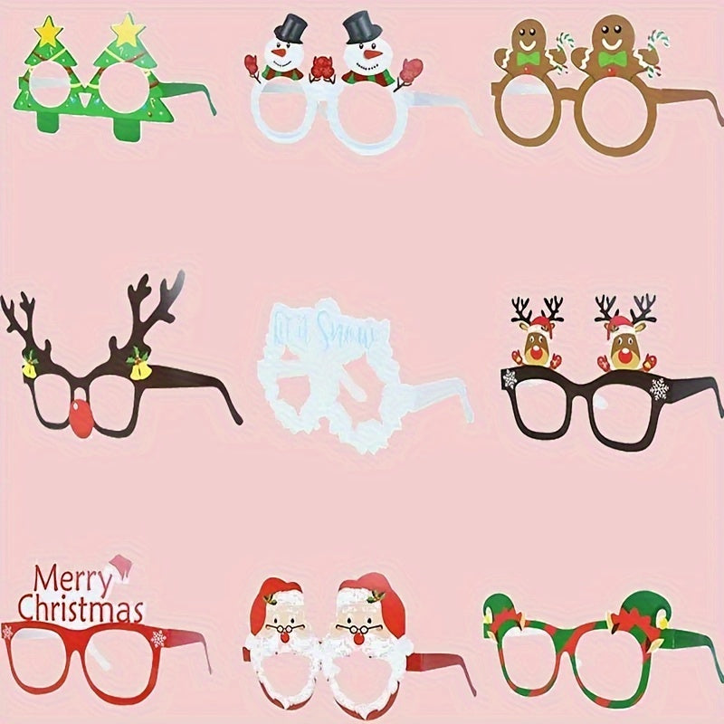9pcs Festive Glasses for Christmas Birthdays Weddings and Parties