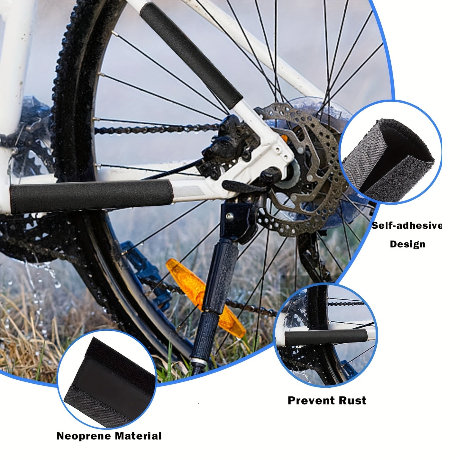 2pcs Chain Stay Protector Bike Chain Guard Bike Frame Protector