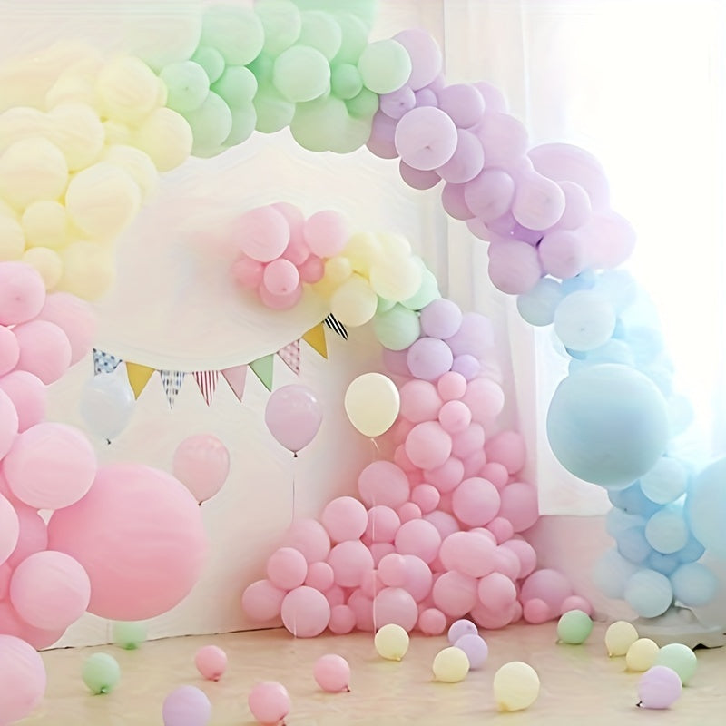 Ice Cream Balloon Garland Arch Pink Sprinkle Macaron Rainbow