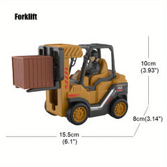 Pushback Toy Car Engineering Car Crane Forklift Baby Toy Car