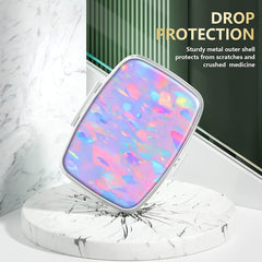 Compact 2 Compartment Pill Case Portable Medicine Organizer with Secure Clasp