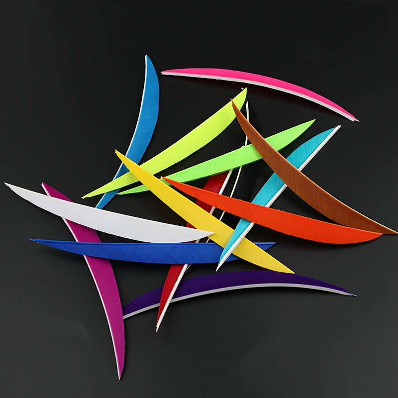 50pcs 12.7cm DIY Turkey Archery Fletches Shield Shape Vanes