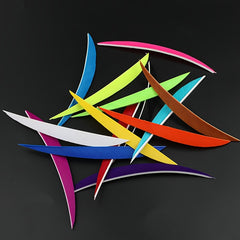 50pcs 12.7cm DIY Turkey Archery Fletches Shield Shape Vanes