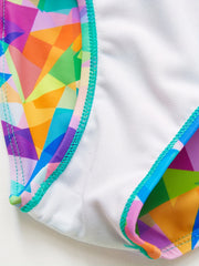 Girl's Geometric Print Tankini Swimsuit