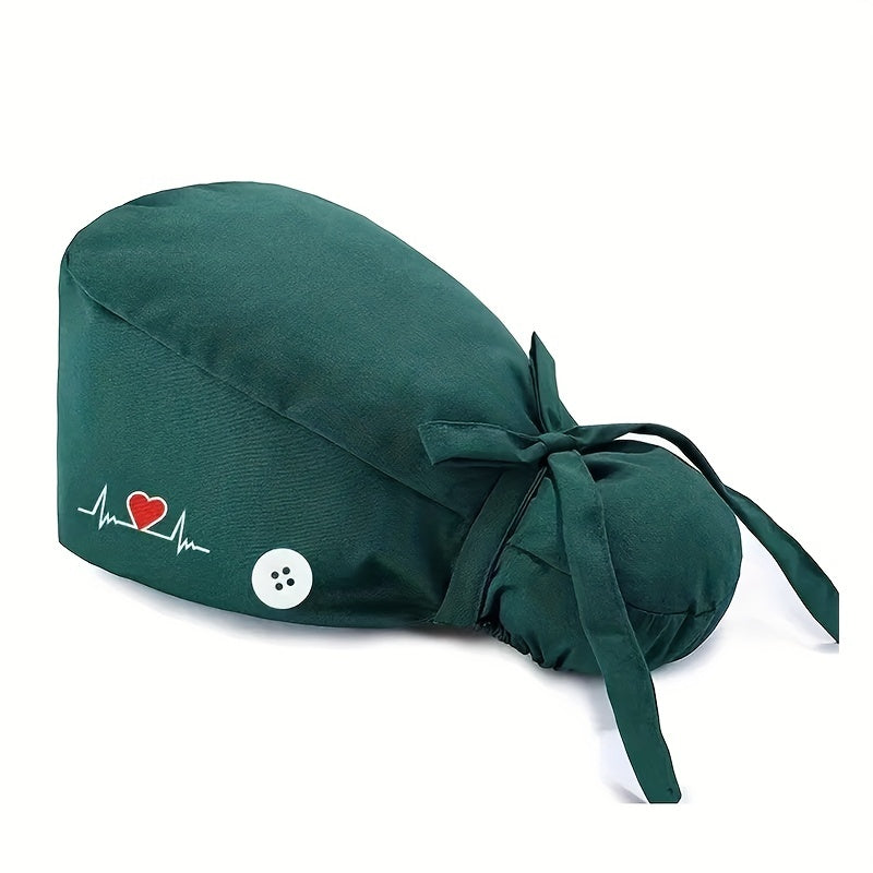 Solid Scrub Hats Ponytail Work Cap Casual Adjustable Nurse Hat Soft