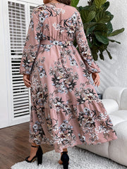 Floral Print Maxi Dress With Pockets