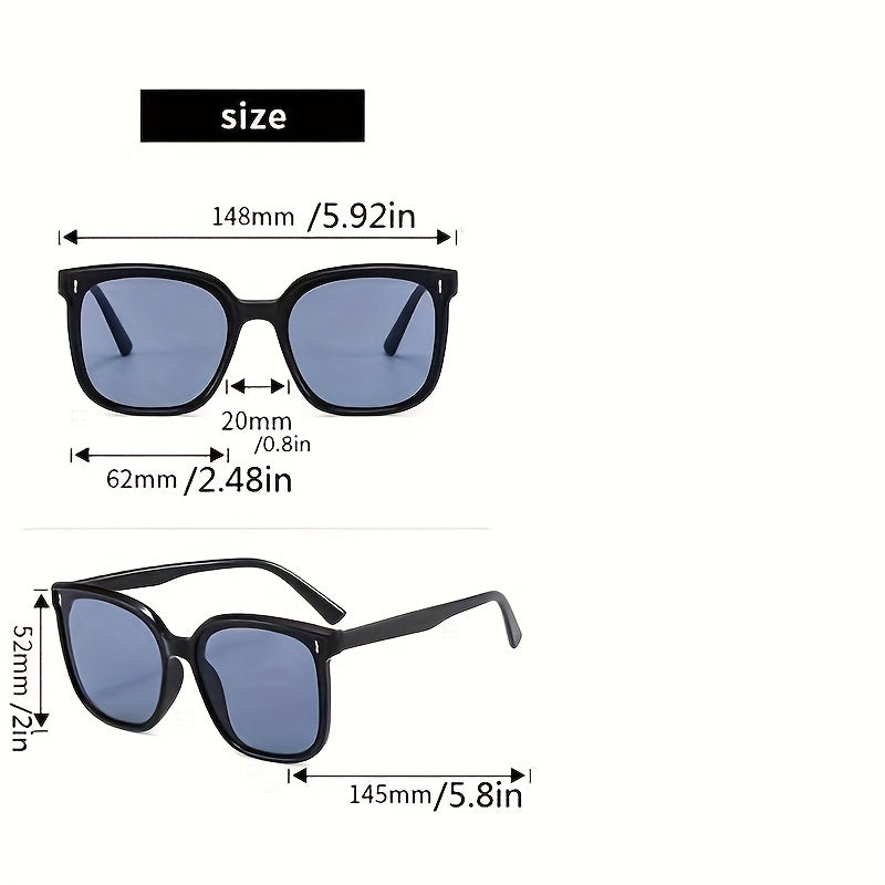 Square Sunglasses Men Women Casual Mirror Lens UV400
