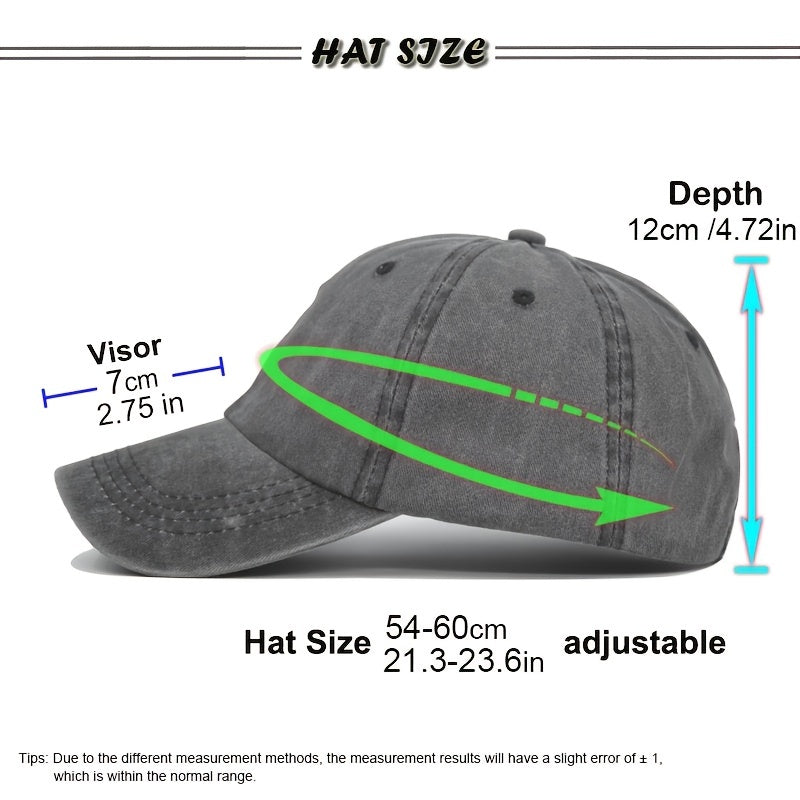 Printed Baseball Cap Vintage Dad Hat Sun Hat Fishing Mountaineering