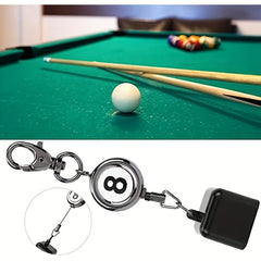 Retractable Pool Cue Chalk Holder Key Ring