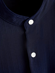 Men's Solid Button Up Short Sleeve Shirt for Summer