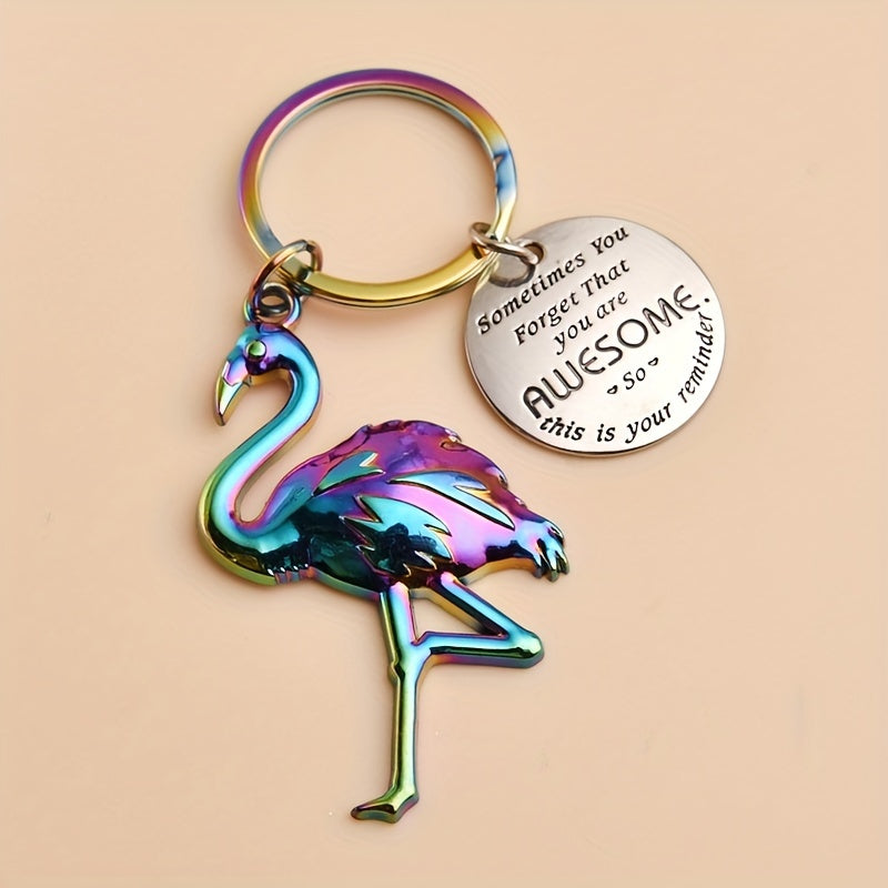 Colorful Flamingo Keychain For Men