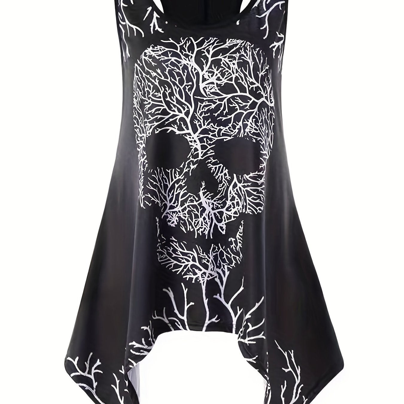 Skull Print Tank Top Sleeveless Crew Neck Casual Summer Women's Clothing