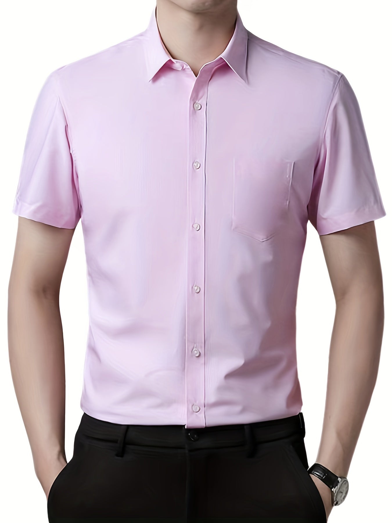 Men's Classic Button Up Shirt for Business Occasion