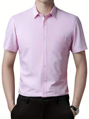 Men's Classic Button Up Shirt for Business Occasion