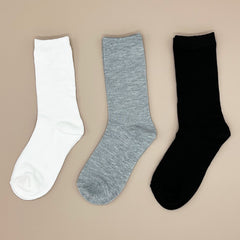 3 Pairs Women's Basic Mid Tube Socks - Unisex
