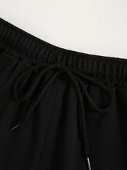 Casual Shorts Women's Plus Letter Print High Rise Slight Stretch