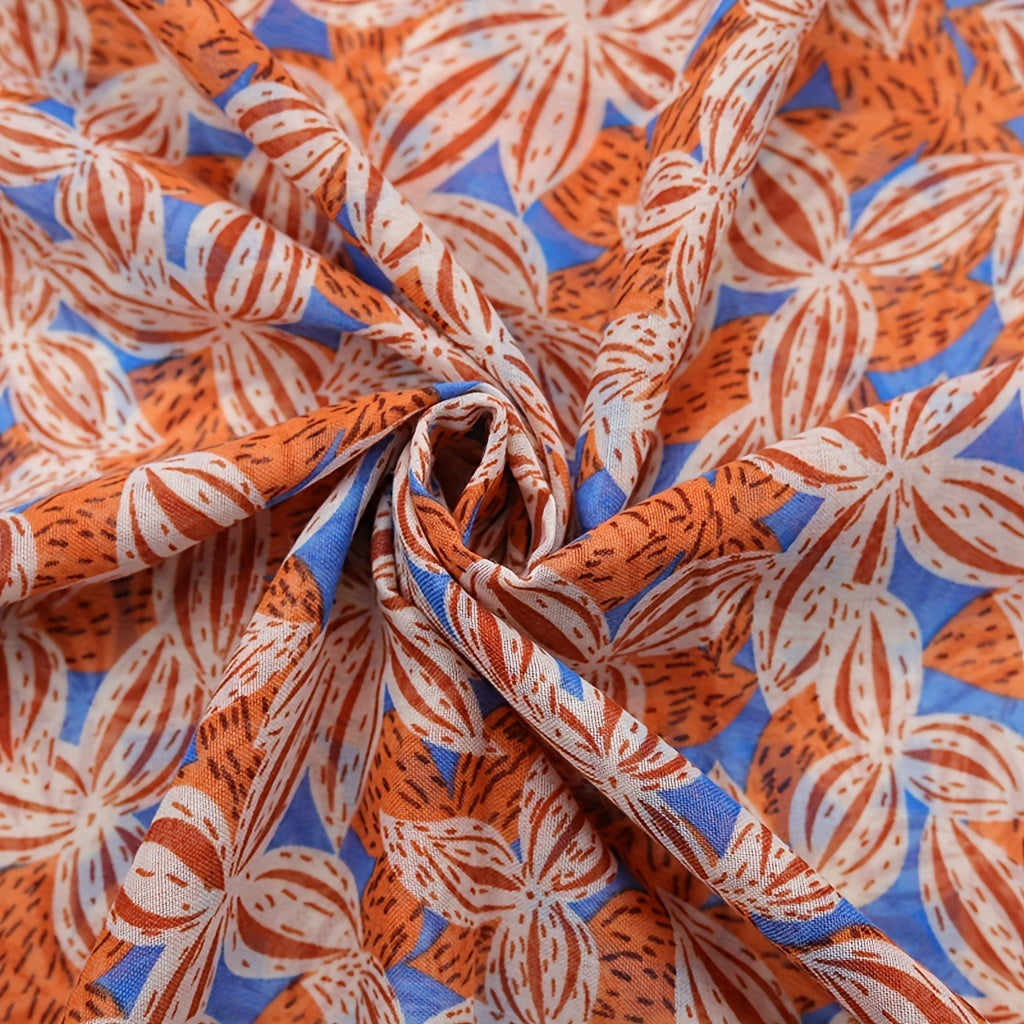 Boho Geometric Printed Scarf Tassel Shawl Vintage Head Wrap Women