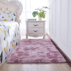 Tie Dye Plush Rug Soft Square Shaggy Rug 47in