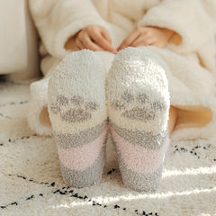 6 Pairs Cat Claw Fuzzy Socks Warm Mid Tube Women's Stockings