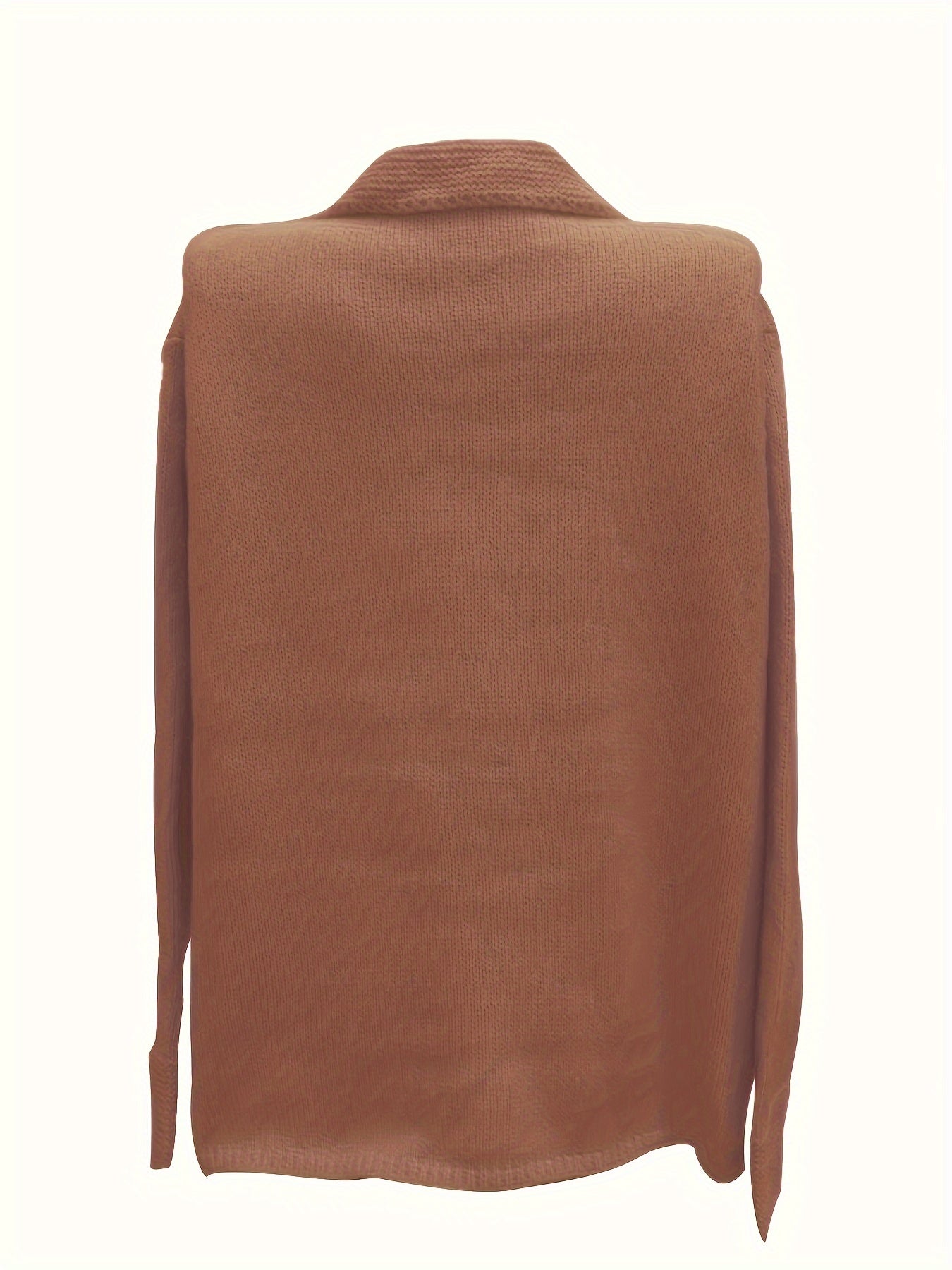 Casual Cardigan Women's Plus Solid Button Up Long Sleeve