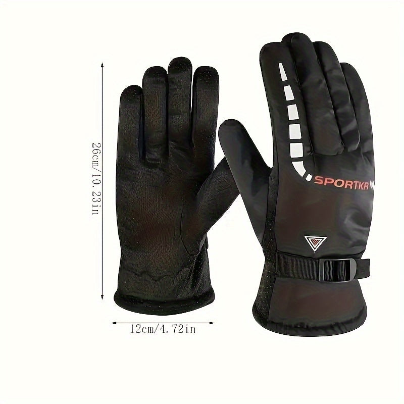 Men's Thickened Winter Gloves for Skiing & Cycling