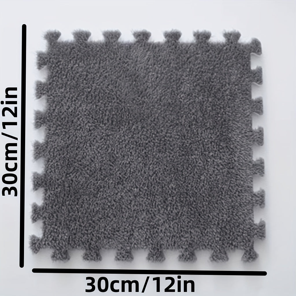 10pcs Durable Bedroom Carpet Splicing Mats Full Coverage Living Room Mats