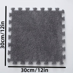 10pcs Durable Bedroom Carpet Splicing Mats Full Coverage Living Room Mats