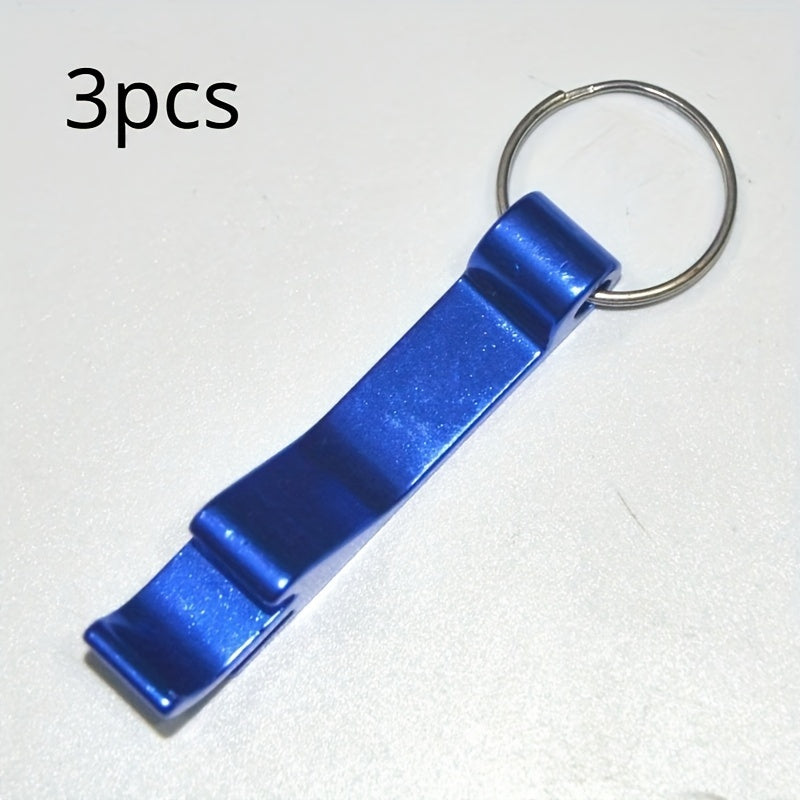 3pcs Multifunctional Bottle Opener Keychain for Parties Camping BBQ