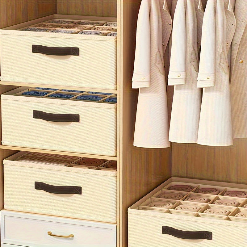 Foldable Underwear Drawer Storage Box - Space Saving Organizer