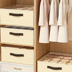 Foldable Underwear Drawer Storage Box - Space Saving Organizer