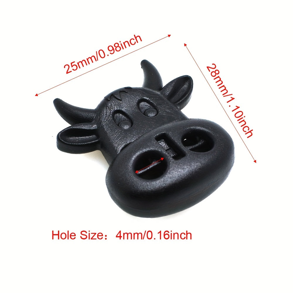 10pcs Cord Lock Toggle Clip Stopper Plastic Bags Garments