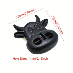 10pcs Cord Lock Toggle Clip Stopper Plastic Bags Garments