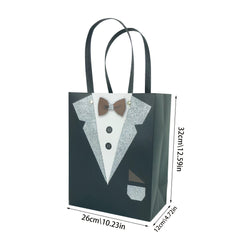 5pcs 3D Tuxedo Gift Bags for Groomsmen, Bachelor Party Favors