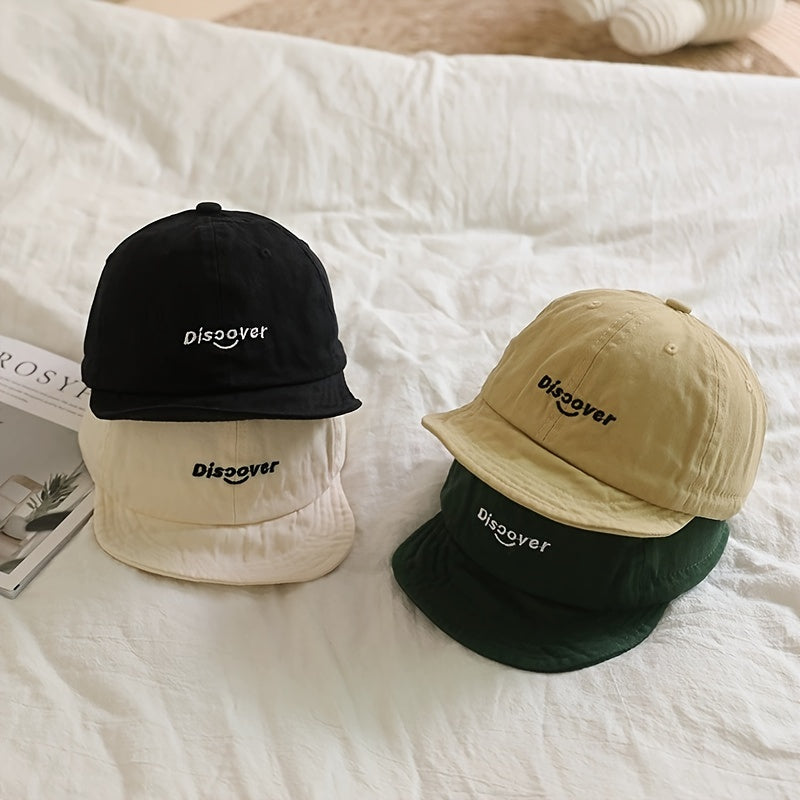 Kids Sunshade Baseball Cap w/ Letter Embroidery, Adjustable for Outdoor Sport