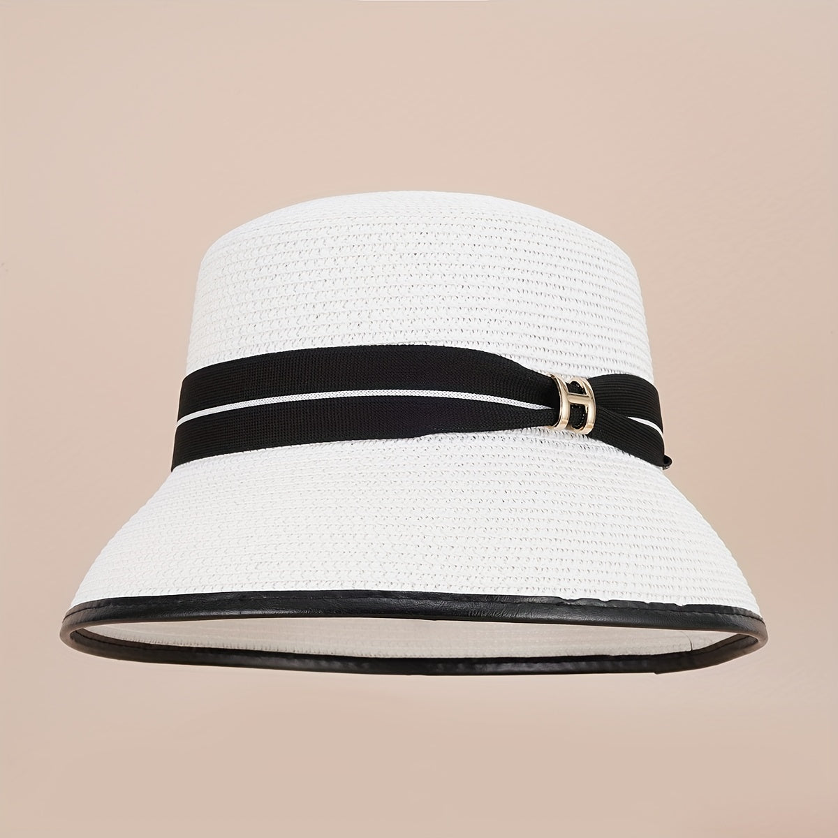 Flat Top Straw Hat Short Brim Hat Summer Hat Small Top Hat Sunshade Sun Hat