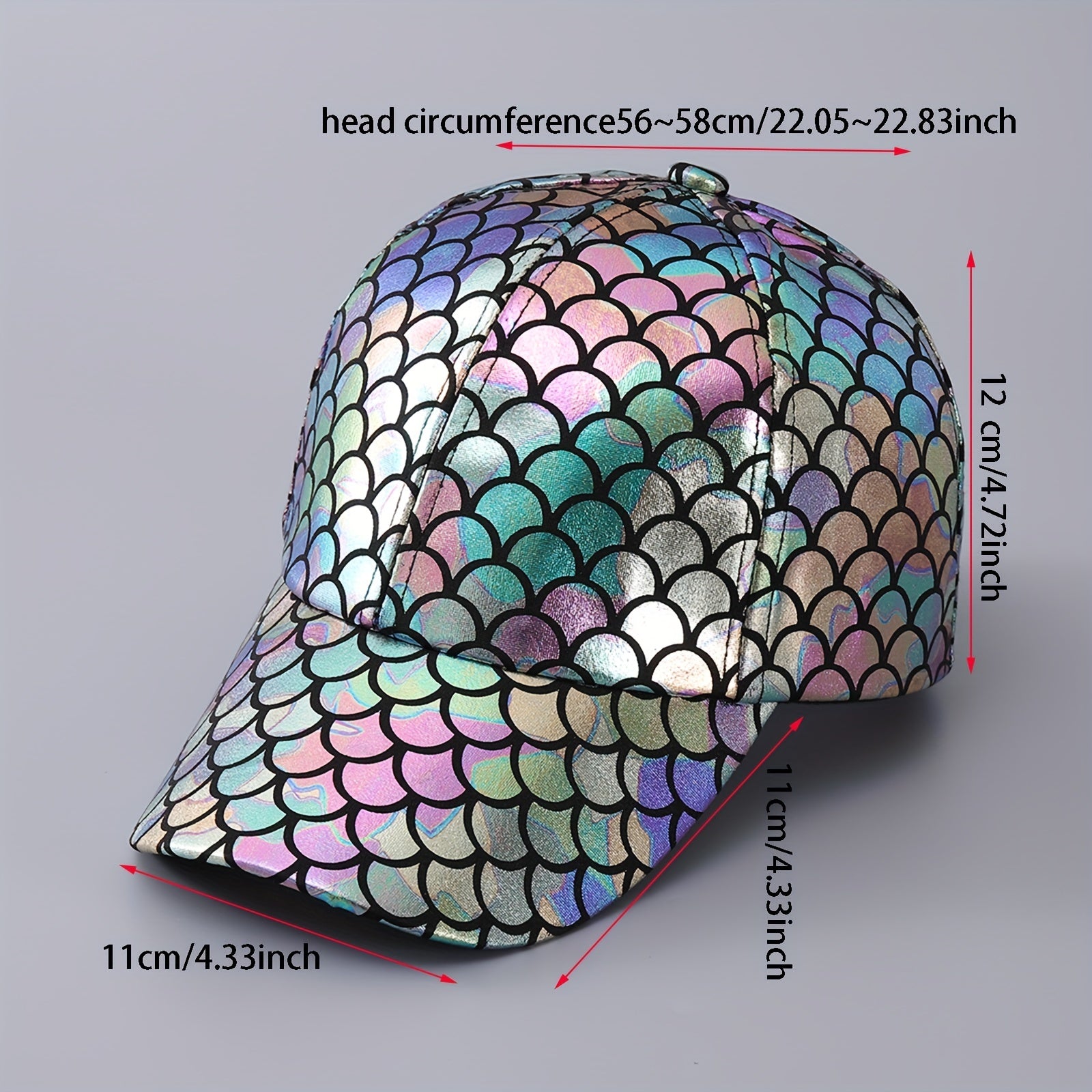 Men's Colorful Scale Checkered Baseball Cap