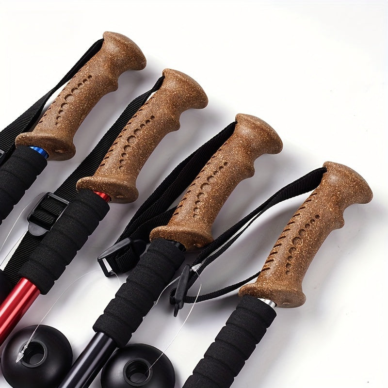 Aluminum Trekking Pole Lightweight Hiking Stick Telescopic Walki