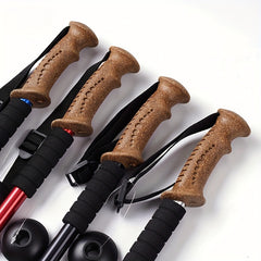 Aluminum Trekking Pole Lightweight Hiking Stick Telescopic Walki