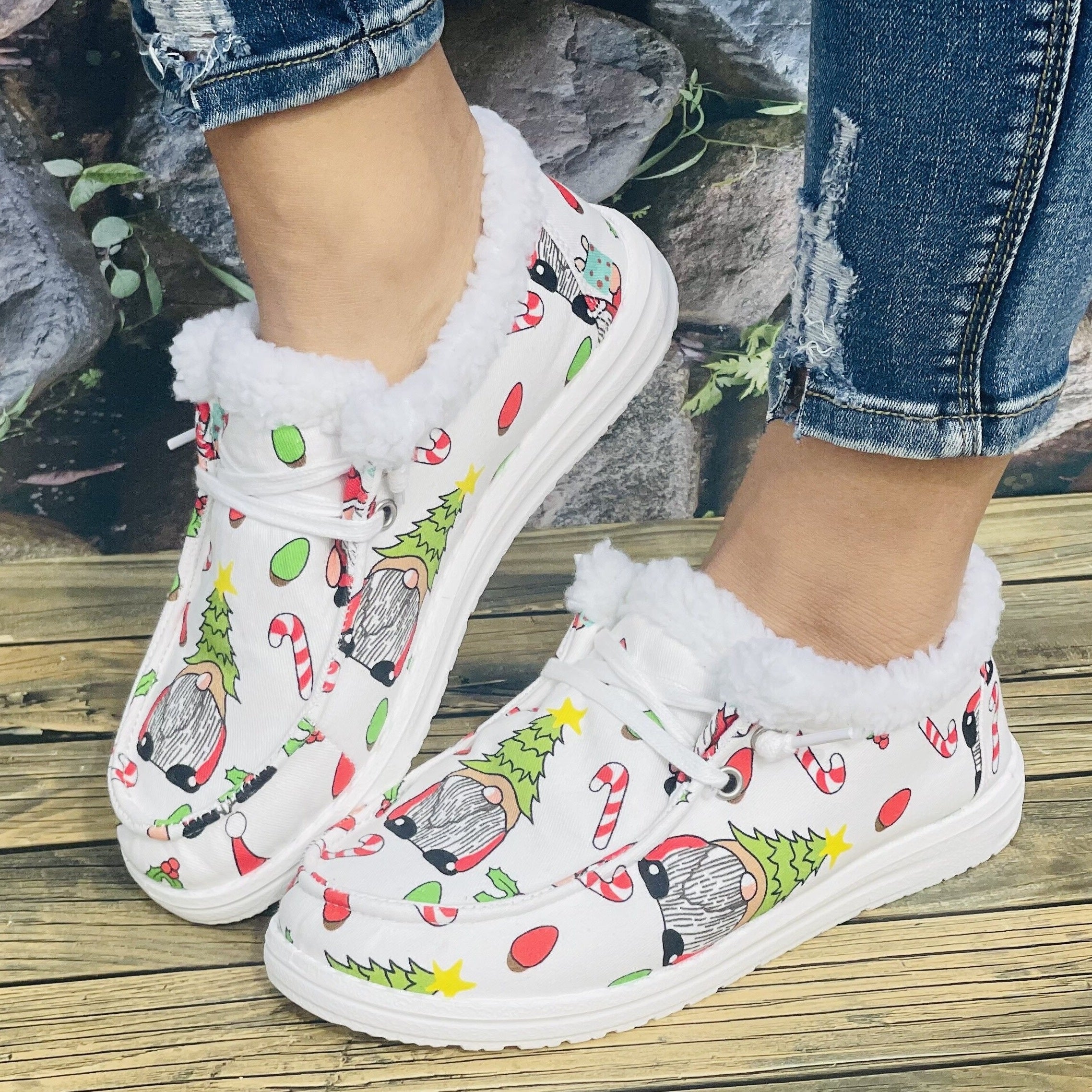 Women's Christmas Tree Snow Boots Warm Winter Outdoor Comfortable Non-slip