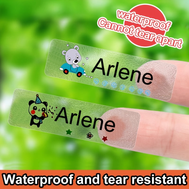 180pcs Transparent Name Stickers - Waterproof Labels for School