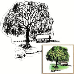 Trees Clear Stamps for Card Making and Journaling - Park Plants Silicone Stamps