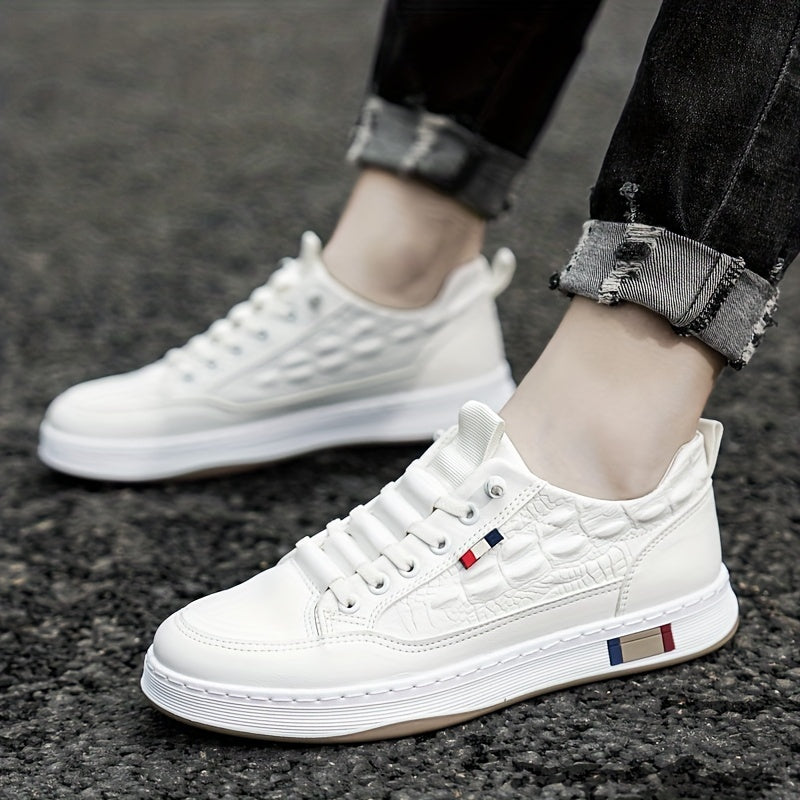 Crocodile Pattern Skate Shoes Anti-Slip Sneakers Men's Footwear