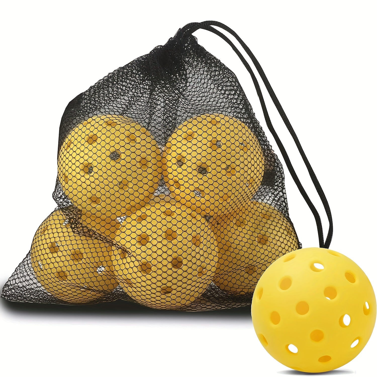 6pcs Pickleball Balls with Mesh Bag for Training